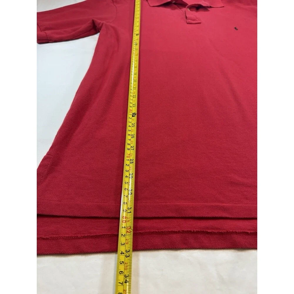 Polo Ralph Lauren RL15 Polo Shirt LT Tall Red Short Sleeve Big Pony Logo Cotton